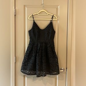Lucy Paris - Black, eyelet lace cocktail dress